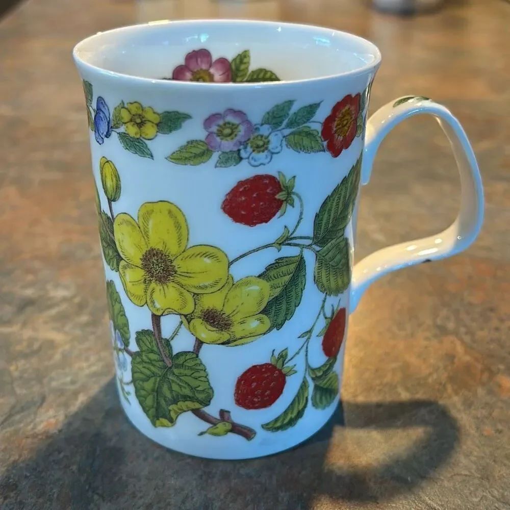 Roy Kirkham Botanical Flowers Fine China tea Mug England
